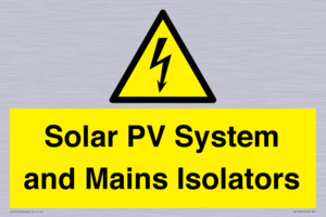 Solar PV System and Mains Isolators